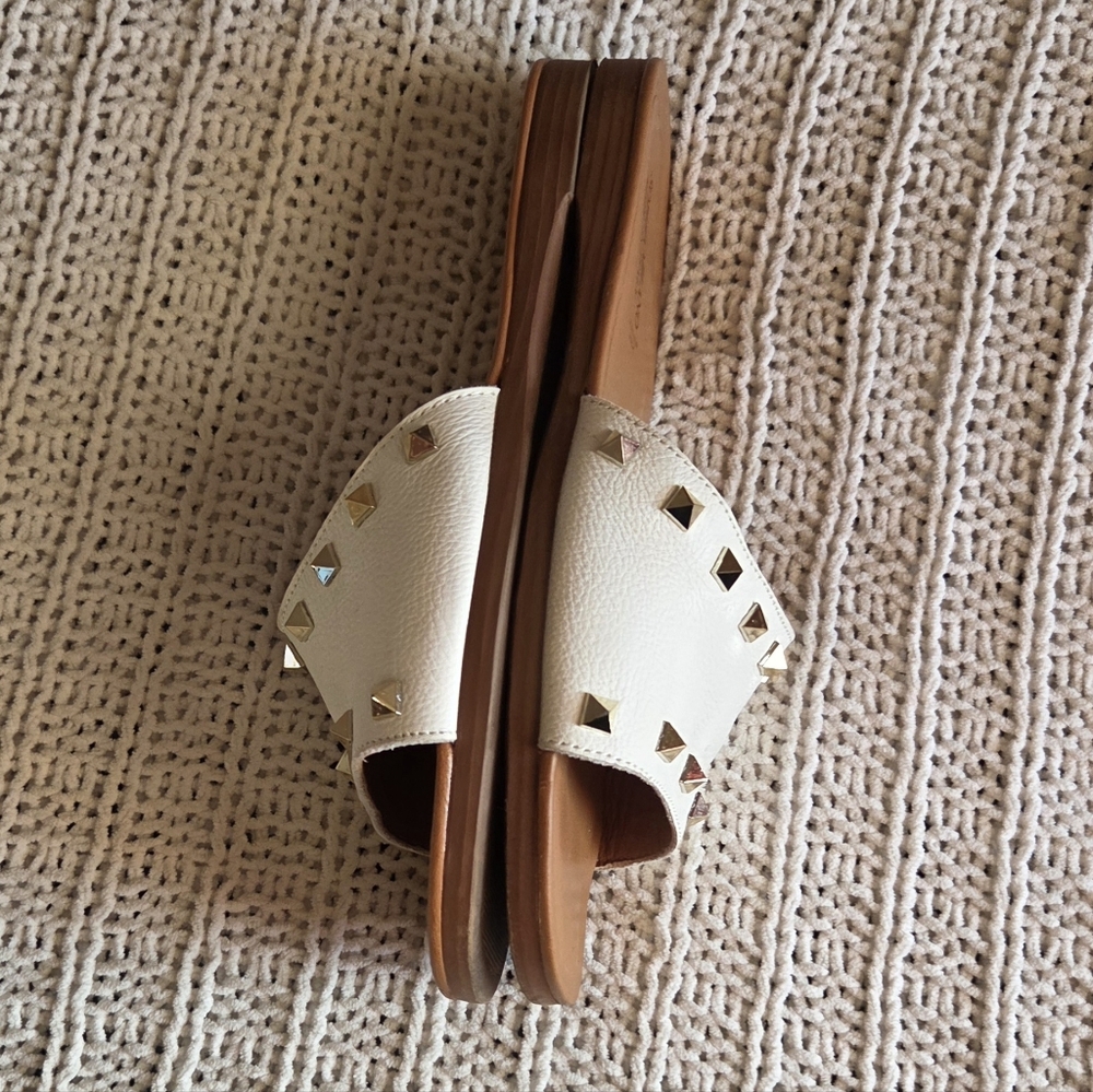 Sophia Milano White Leather Sandals Size 8.5 - Picture 5 of 7